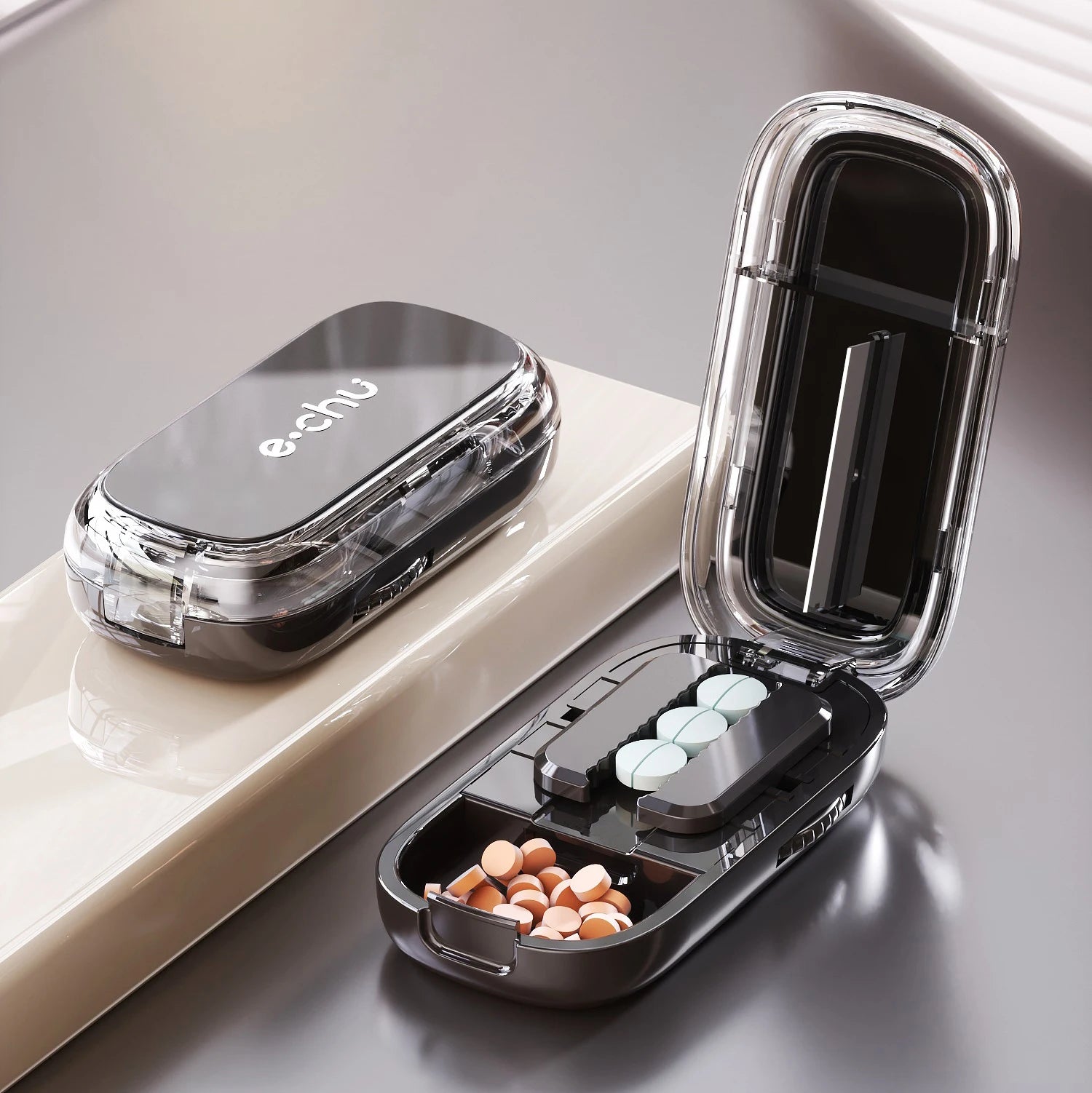 Portable Medicine Cutter Precise Medicine Cutting Scissors Medicine Splitter Tablet Splitting Home Travel Portable Medicine Box
