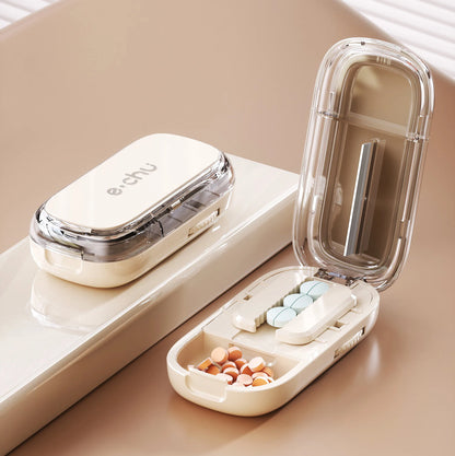 Portable Medicine Cutter Precise Medicine Cutting Scissors Medicine Splitter Tablet Splitting Home Travel Portable Medicine Box