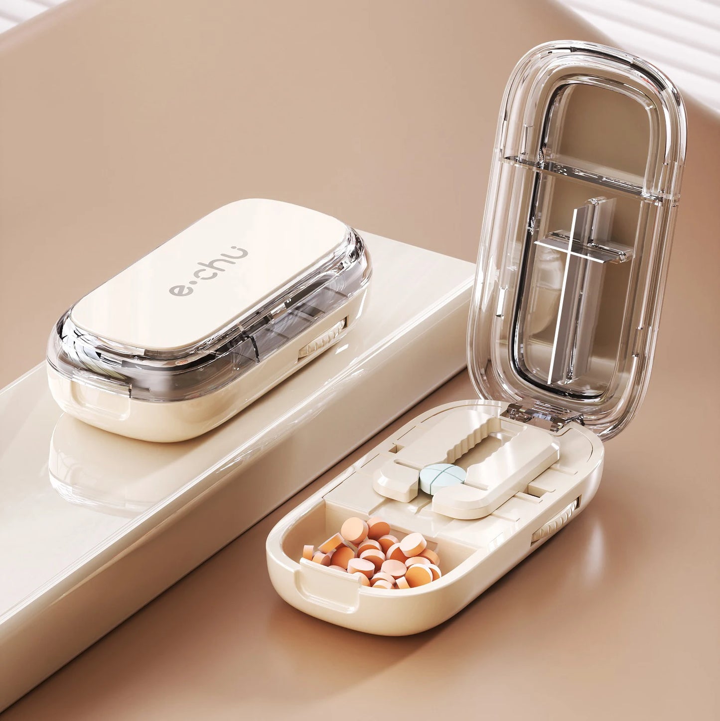 Portable Medicine Cutter Precise Medicine Cutting Scissors Medicine Splitter Tablet Splitting Home Travel Portable Medicine Box